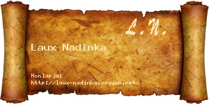 Laux Nadinka névjegykártya
